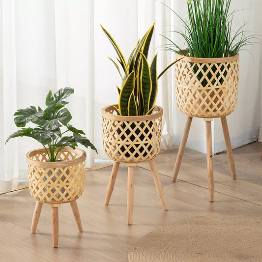 Ellinor Handmade Bamboo Flower Pot