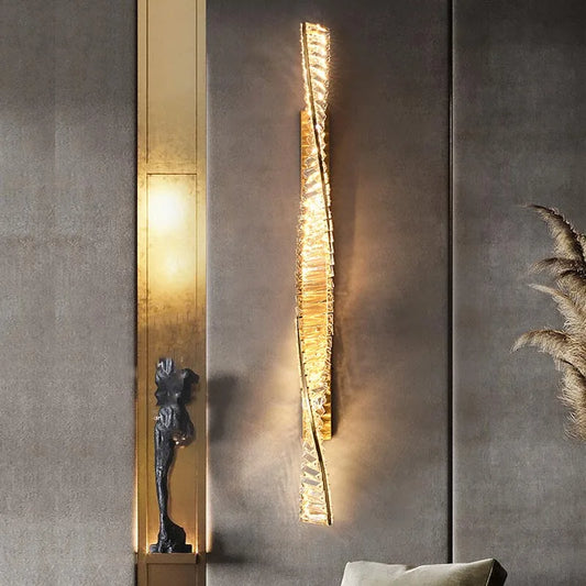 Ellinor Luxury Gold Luster Crystal Lamp